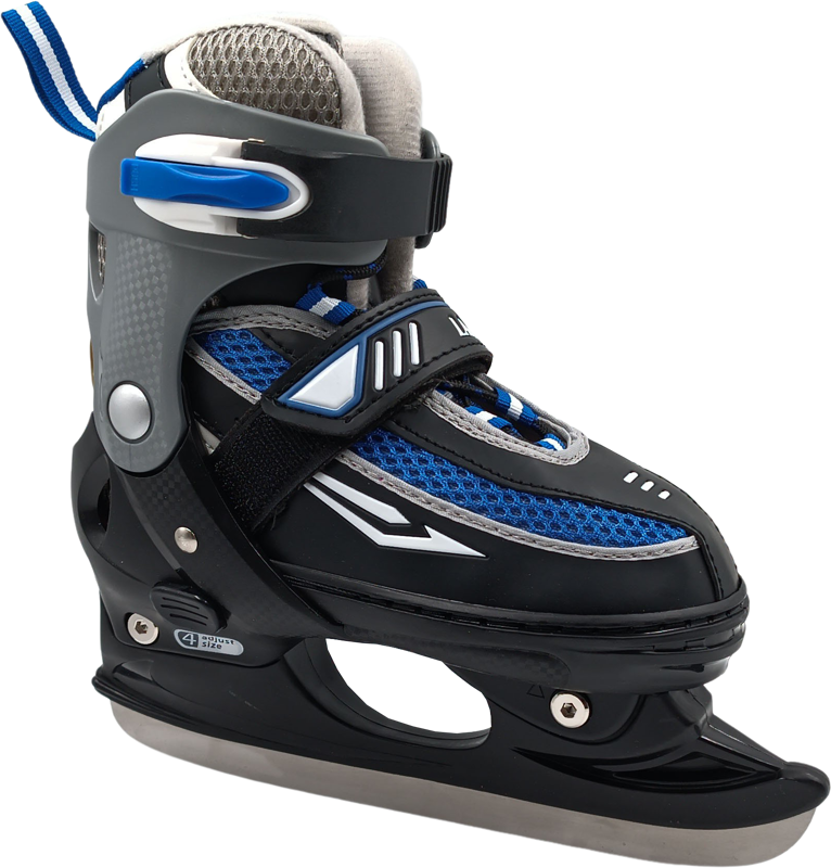 Lake Placid Hockeyschaats Verstelbaar Zwart/Blauw