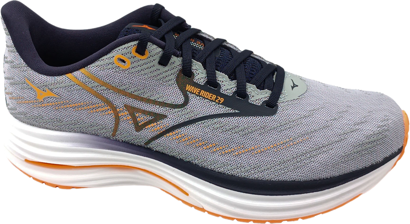 Mizuno Wave Rider 29 harbor mist/baritone blue/tang orange