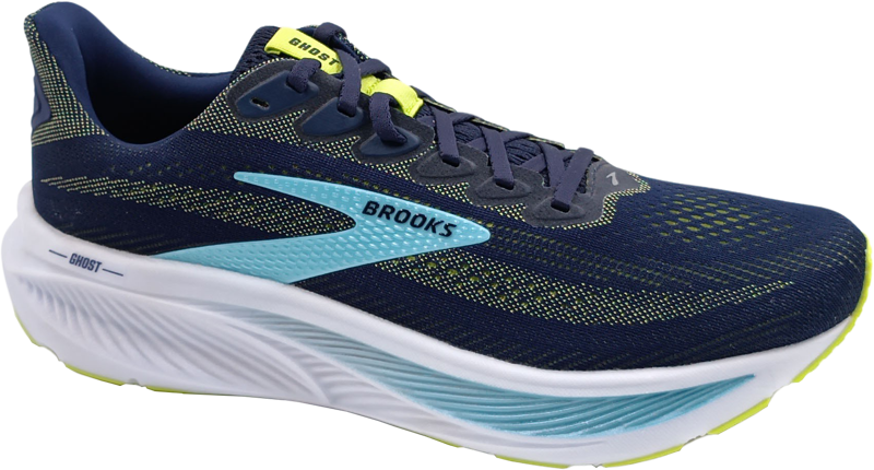 Brooks Ghost 17 peacoat/lime/blue (wide)
