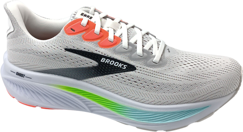 Brooks Ghost 17 white/pink clay/gecko
