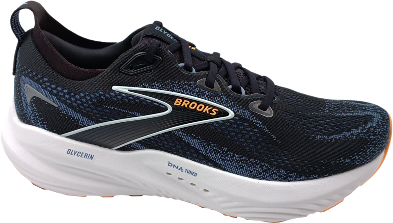 Brooks Glycerin 22 black/country blue/orange pop