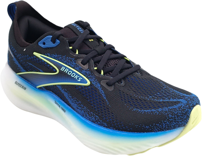 Brooks Glycerin 22 black/cobalt/neo yellow (wide)