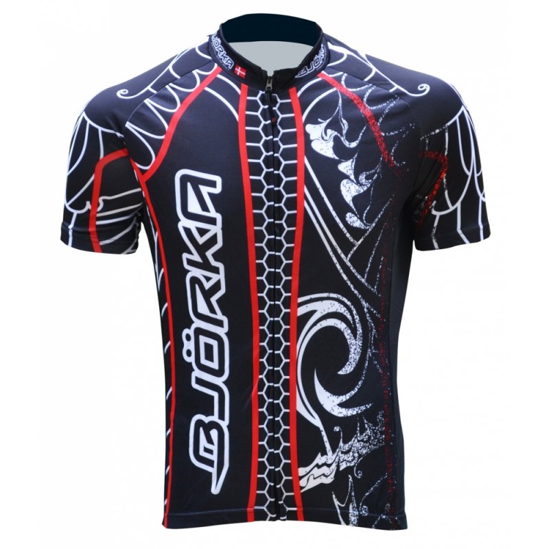 Bjorka Fusion Rd/Zw fiets shirt