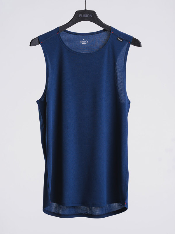 Fusion mens Run singlet night blue