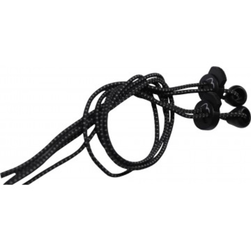 More Mile Tri Easy Elastic Shoelaces- Black
