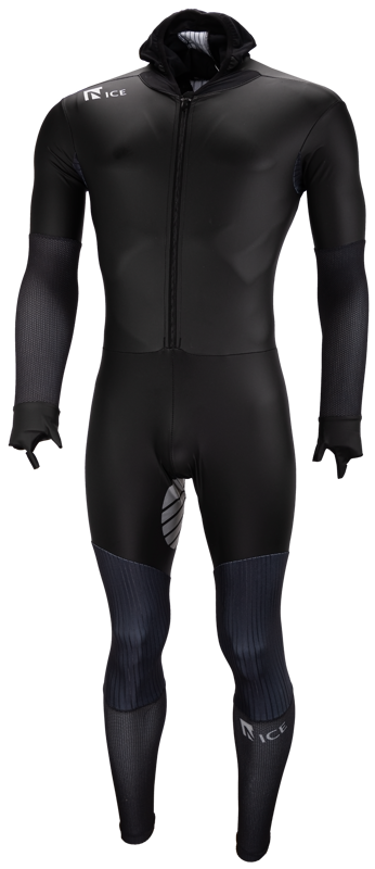Nice Gummi-Speed-Anzug schwarz/schwarz