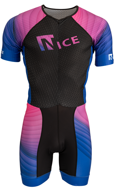 Nice inline skating suit purple/blue