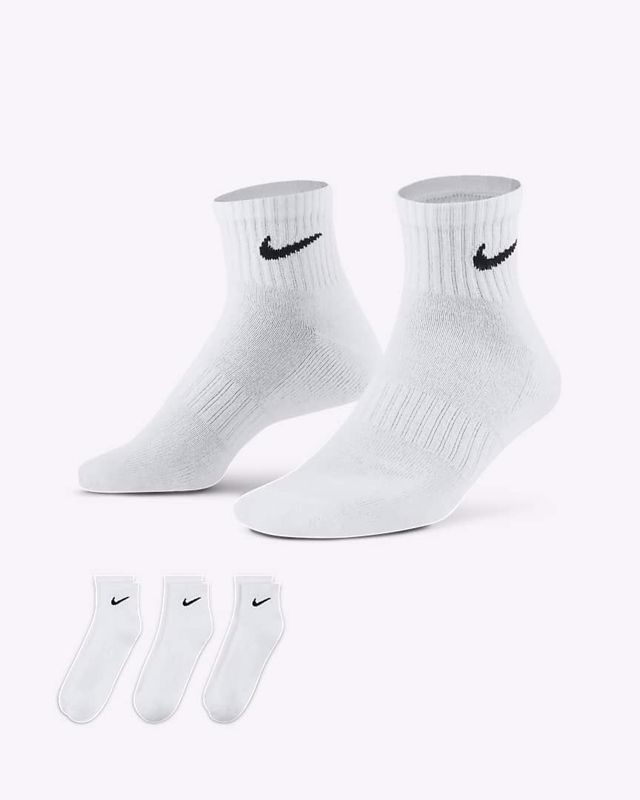 Nike Everyday Socks 3 Pack White