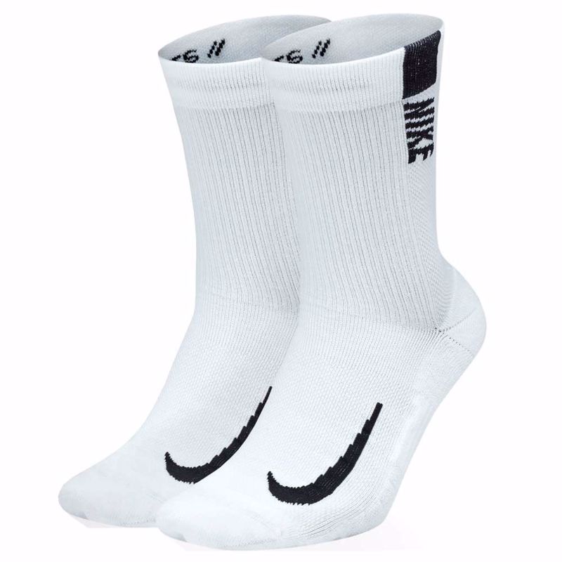 Nike Multiplier High Socks 2 Pack White