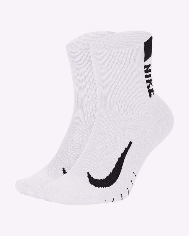 Nike Multiplier Ankle Socks 2 Pack White
