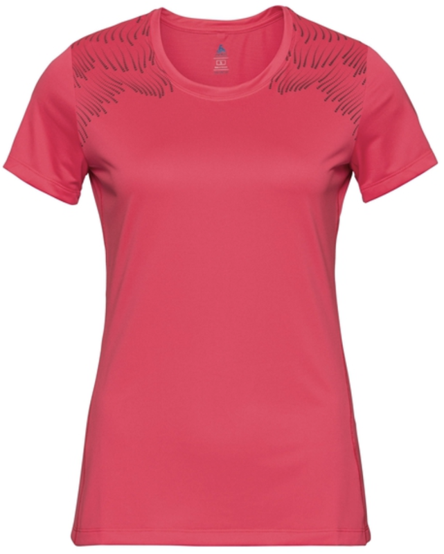 Odlo T- shirt dames basislaag top met ronde hals k/m Core Light Print