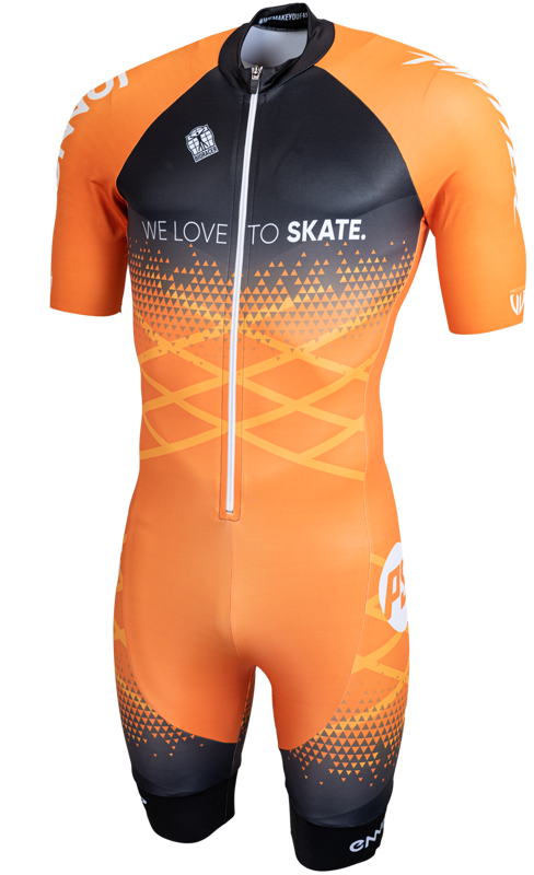 Powerslide orange 2021 inline skinsuit