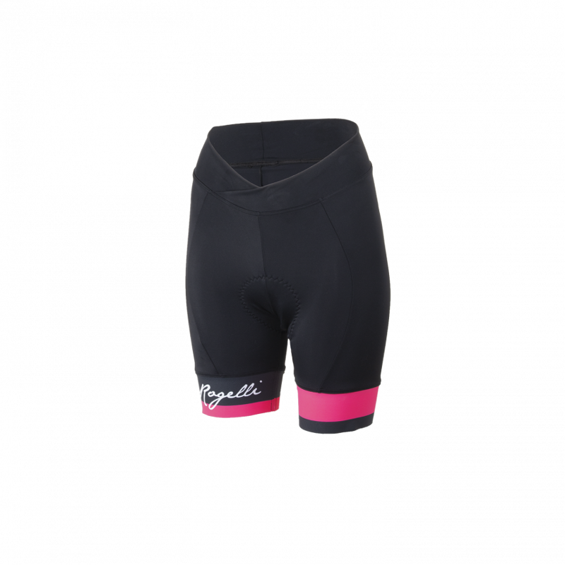Rogelli dames cycling short Select zwart-roze