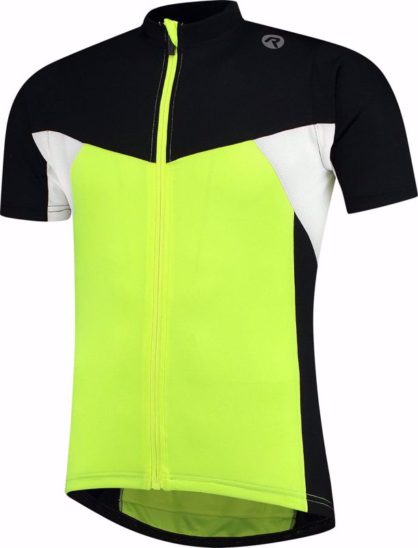 Rogelli Bikeshirt short sleeve Recco Black/Yellow Fluo
