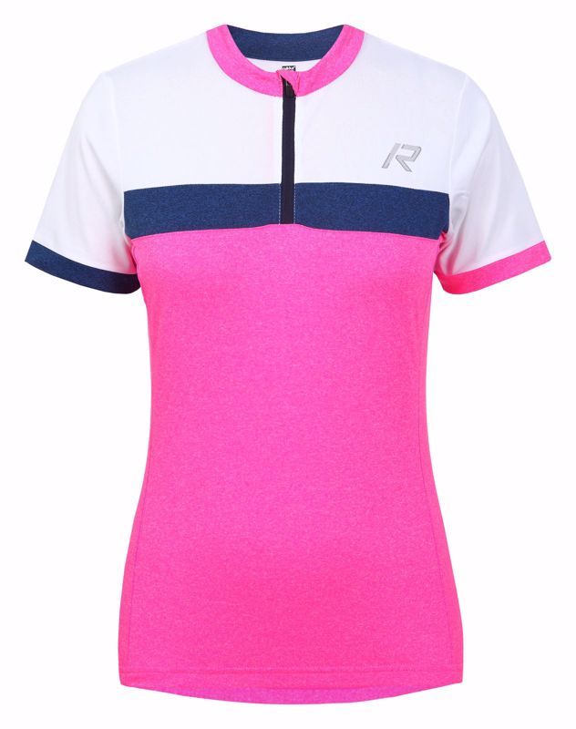 Rukka Raskog fietsshirt women white/blue/pink