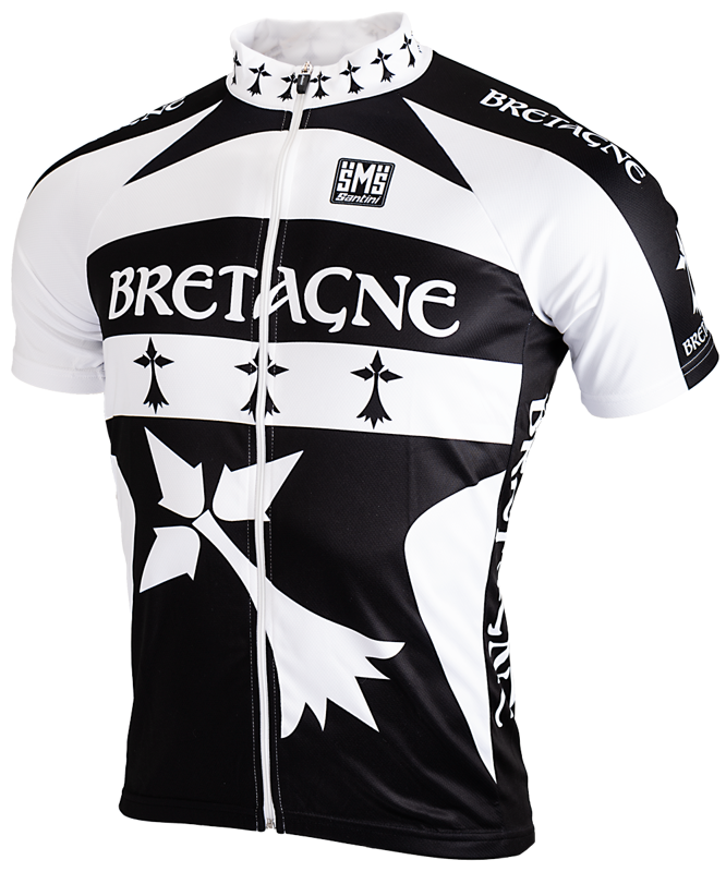 Santini Cycleshirt Bretagne Full Zipp short sleeve