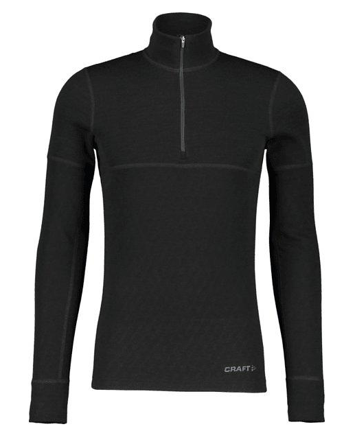 Craft merino 240 zip men solid black