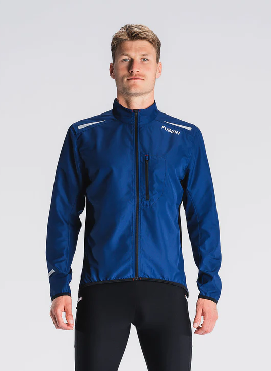 Fusion mens S1 run jacket night blue