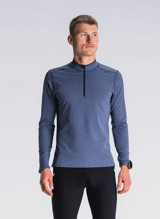 Fusion mens C3 zip neck night blue