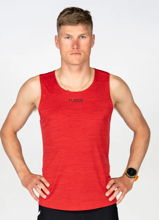 Fusion mens C3 singlet red