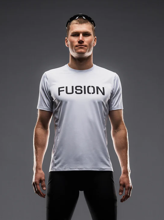 Fusion mens Tempo! t-shirt white brand