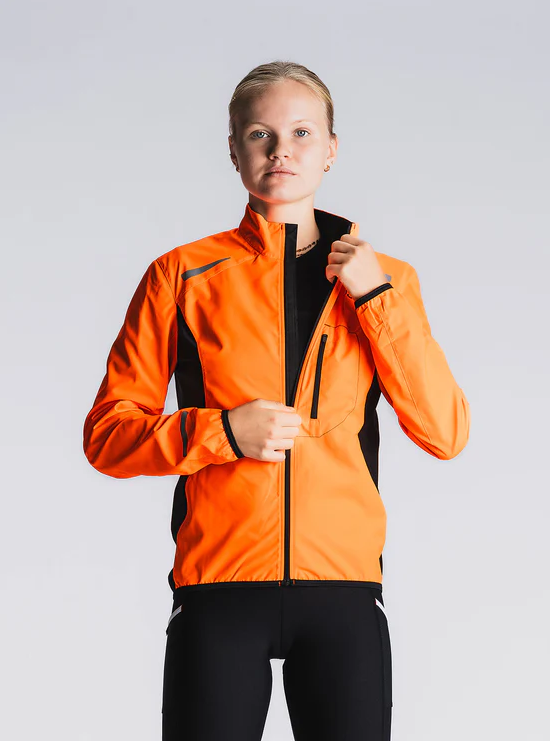 Fusion womens S1 run jacket orange