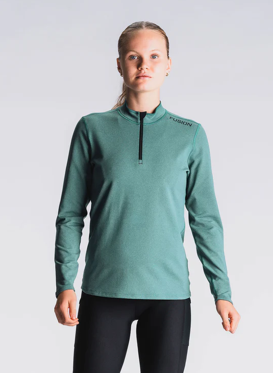 Fusion womens C3 zip neck green