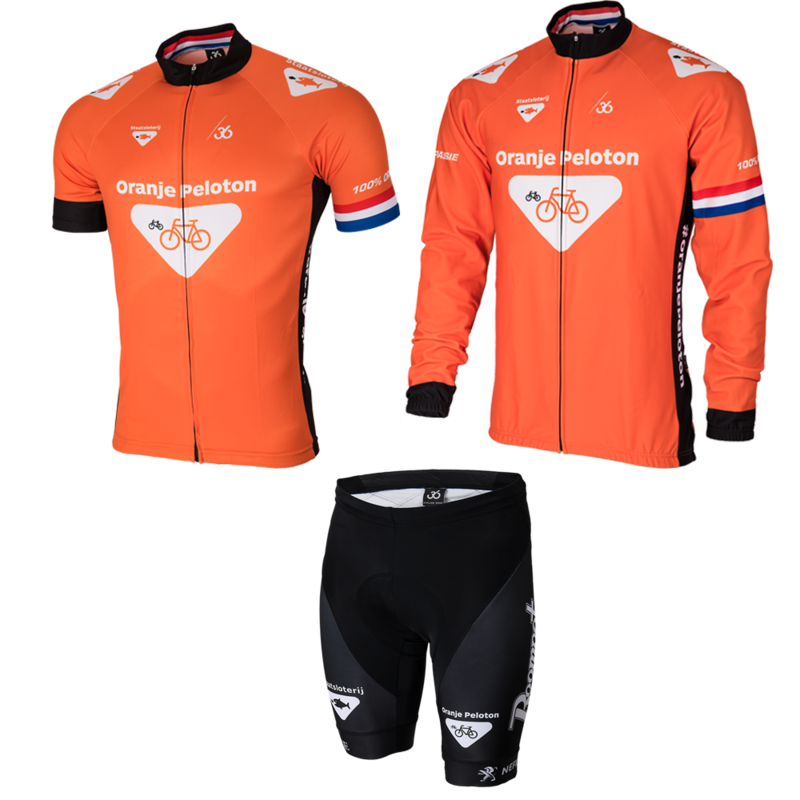 36 Oranje peloton cycling set
