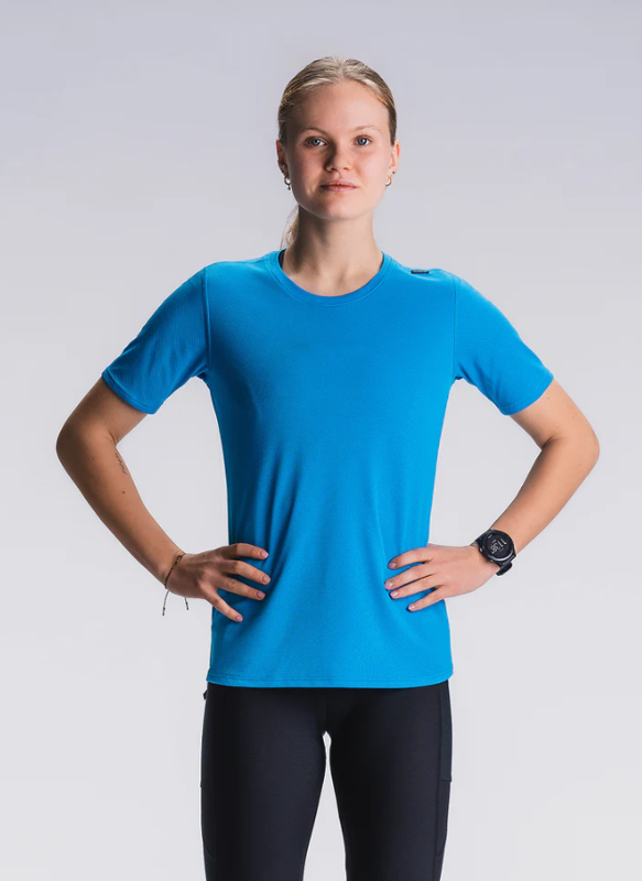 Fusion womens run t-shirt surf blue