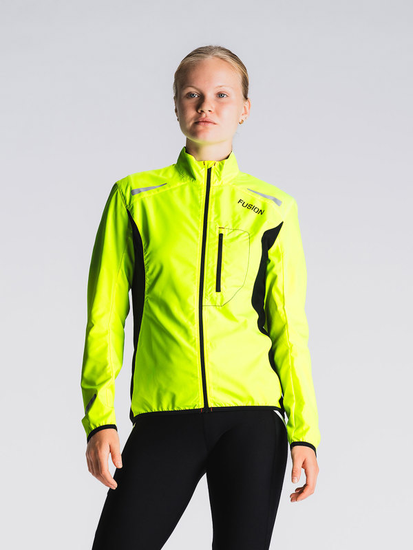 Fusion womens S1 run jacket yellow