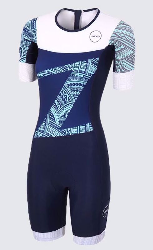 Zone3 Women's Lava short sleeve aero trisuit - Hawaii Print