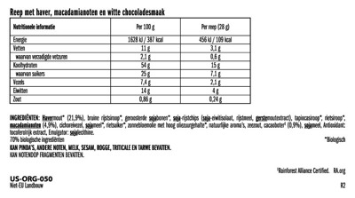  Clif Bar white chocolate macademia nut