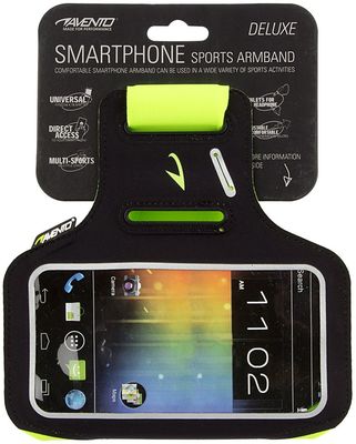 Avento Smartphone Armband 21PO Zwart/Fluor Geel