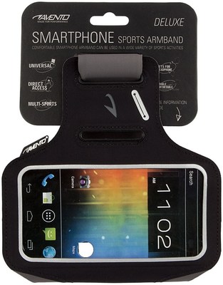 Avento Smartphone Armband 21PO Zwart/Grijs Zwart