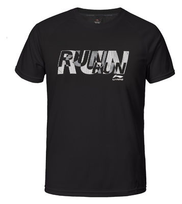 Stuart T-shirt met RUN print zwart color 990