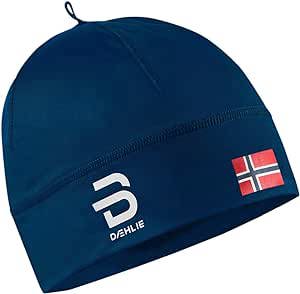 hut mit norwegischer Flagge blau