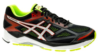 Asics Foundation 12  (2E-wide)  black/silver/safety-yellow