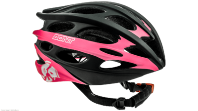 Inline skate helmet matt black/pink