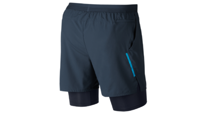 Nike Distance 2-in-1 running shorts - thunder blue/obsidian
