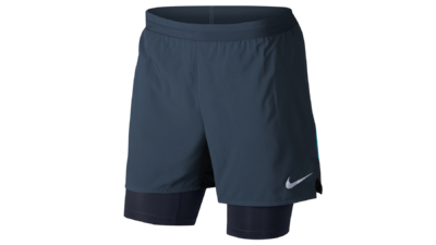 Nike Distance 2-in-1 running shorts - thunder blue/obsidian