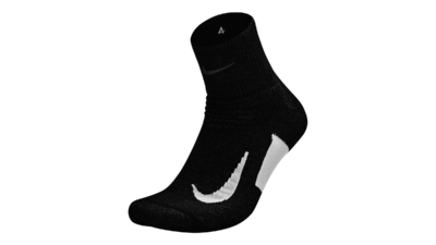 Nike Elite Cushion Quarter Running socks black/white unisex