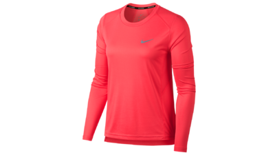 Nike Women's Dry Miler running top [coral sea]