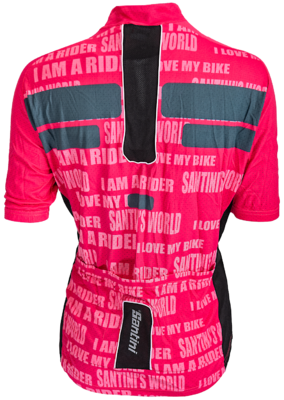 Santini Cycling jersey Short Sleeve Pink summer Maglia