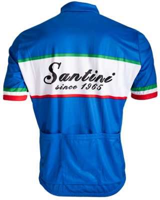 Santini Cycleshirt Short Sleeve White-Blue