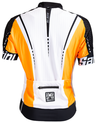 Santini Cycleshirt Short Sleeve White Orange
