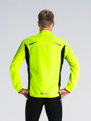 Fusion mens S1 run jacket yellow