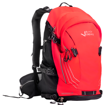 Black Crevise Premium-Wanderrucksack blau rot