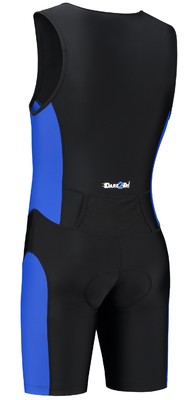 Dare2Tri Herren Triathlonanzug mit vorderem Reißverschluss schwarz/ blau