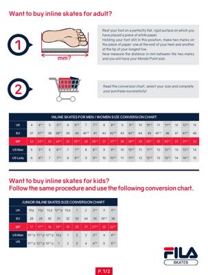 Fila sneakers size guide hotsell