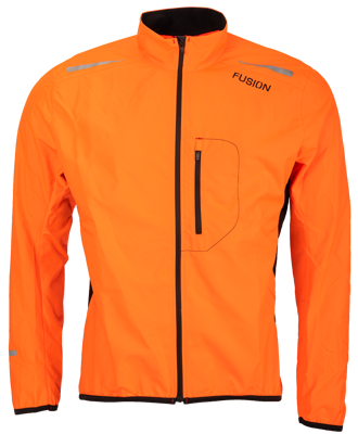 Fusion mens S1 run jacket orange
